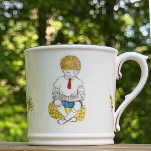 Vintage Royal Worcester Hand Painted Bone China Mug – Days of the Week Series